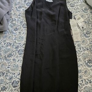 Maggy London Black Sheath Mini Dress Scoop Neck Sleeveless